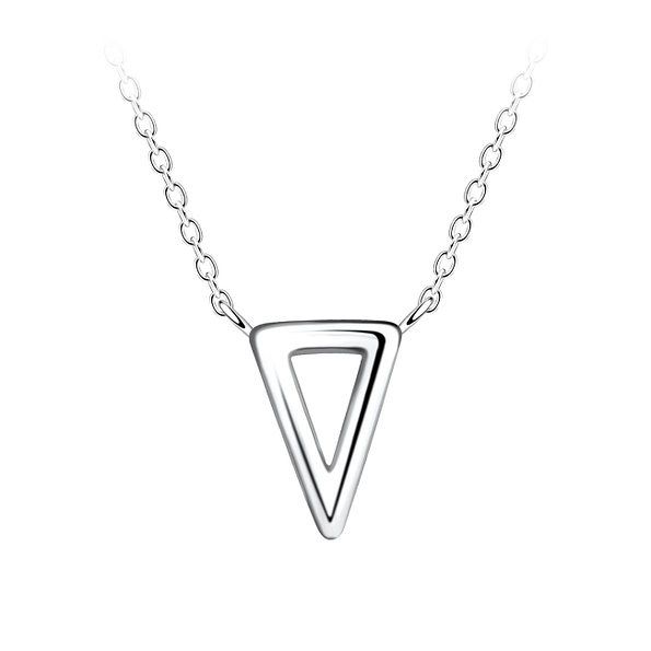 Silver Triangle Necklace - 24183