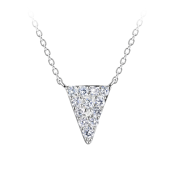 Silver Triangle Necklace - 24187
