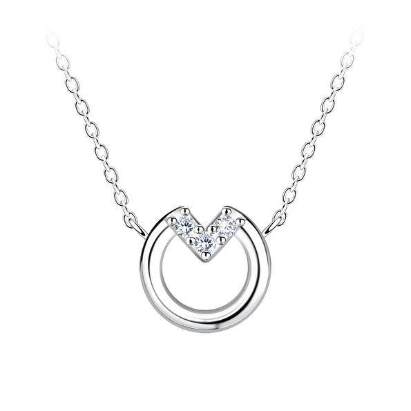 Silver Circle Necklace  - 24144