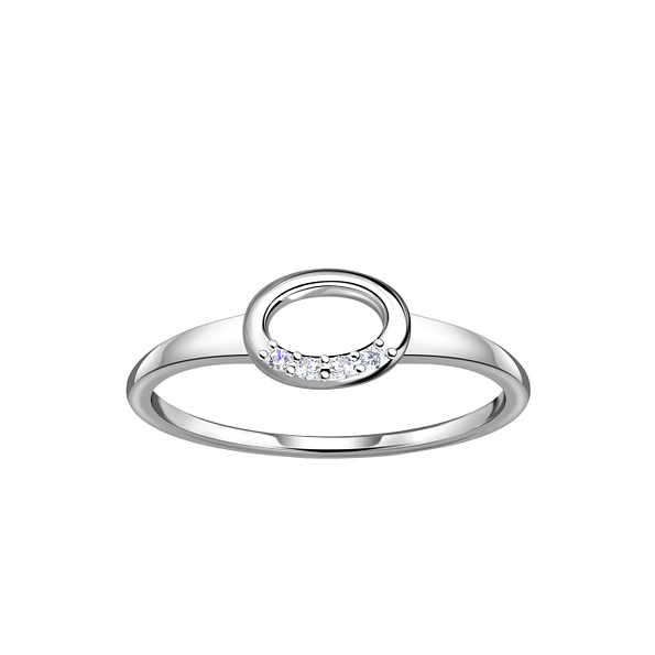 Silver Oval Ring - 24098