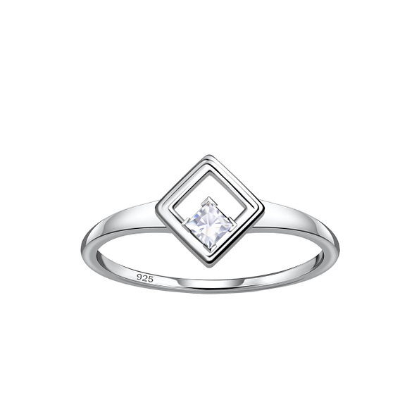 Silver Square Ring - 24120