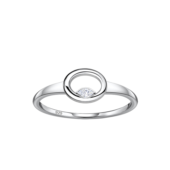 Silver Oval Ring - 24122