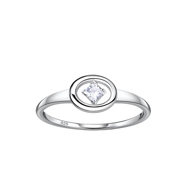 Silver Oval Ring - 24123