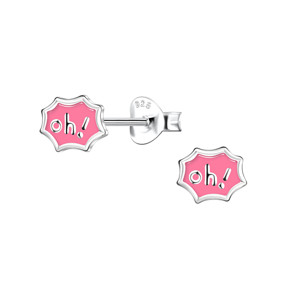 Silver Oh! Stud Earrings  - 24485