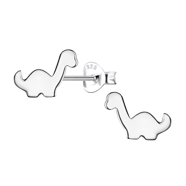 Silver Dinosour Stud Earrings - 24451