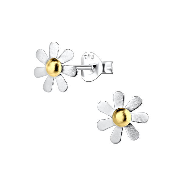 Silver Flower Stud Earrings - 24500