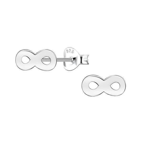 Silver Infinity Stud Earrings - 24461
