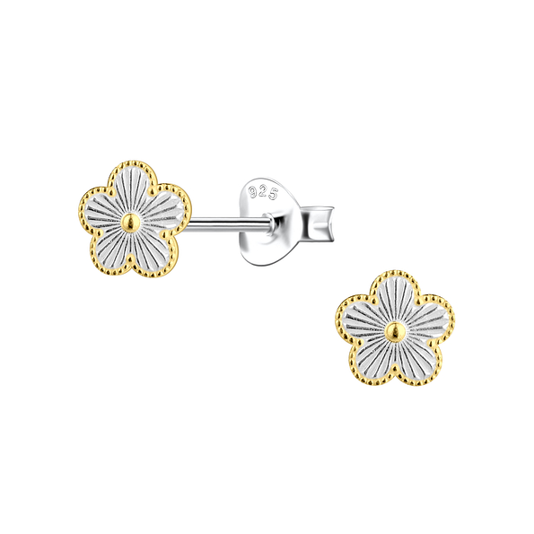 Silver Flower Stud Earrings - 24504 Silver Flower Stud Earrings - 24504
