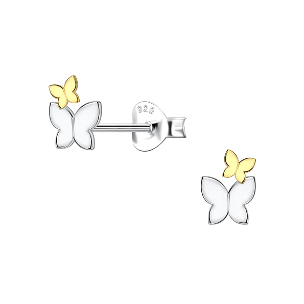 Silver Butterfly Stud Earrings - 24530 Silver Butterfly Stud Earrings - 24530