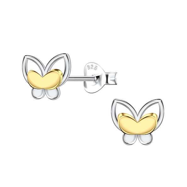 Silver Butterfly Stud Earrings - 24531 Silver Butterfly Stud Earrings - 24531