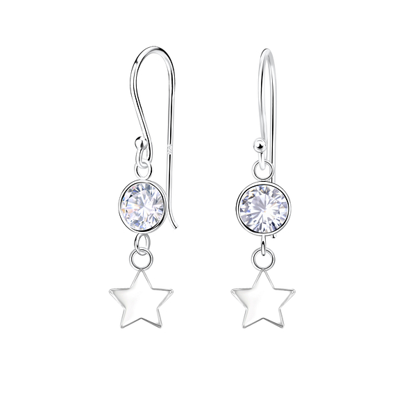 Silver Star Earrings - 23957