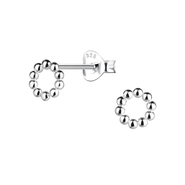 Silver Ball Stud Earrings - 25022 Silver Ball Stud Earrings - 25022