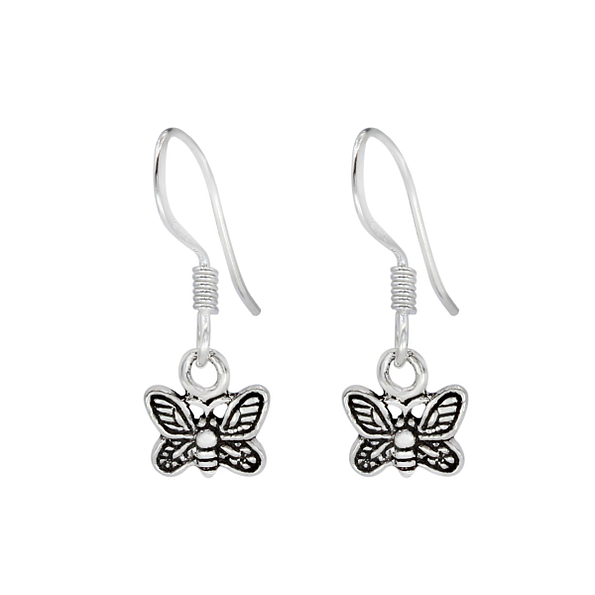 Silver Butterfly Earrings - 1432