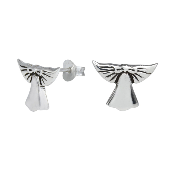 Silver Dress Stud Earrings - 1235