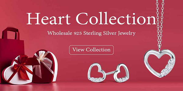 jewelry for Valentines day - Heart themed wholesale jewlery - only at 925silverjewelry.com