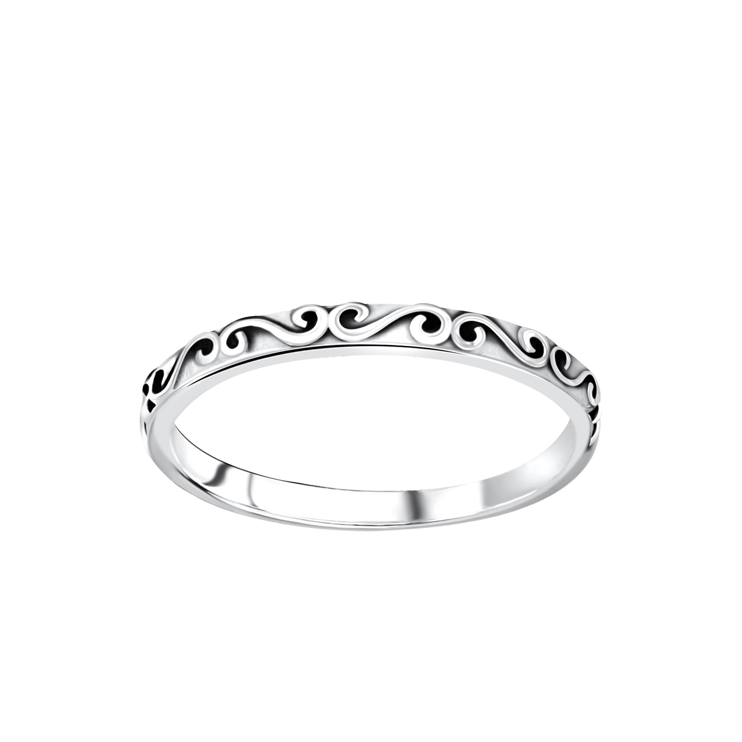 Silver Patterned Rings 925 Silver Jewelry | Silver Patterned Ring - 3653