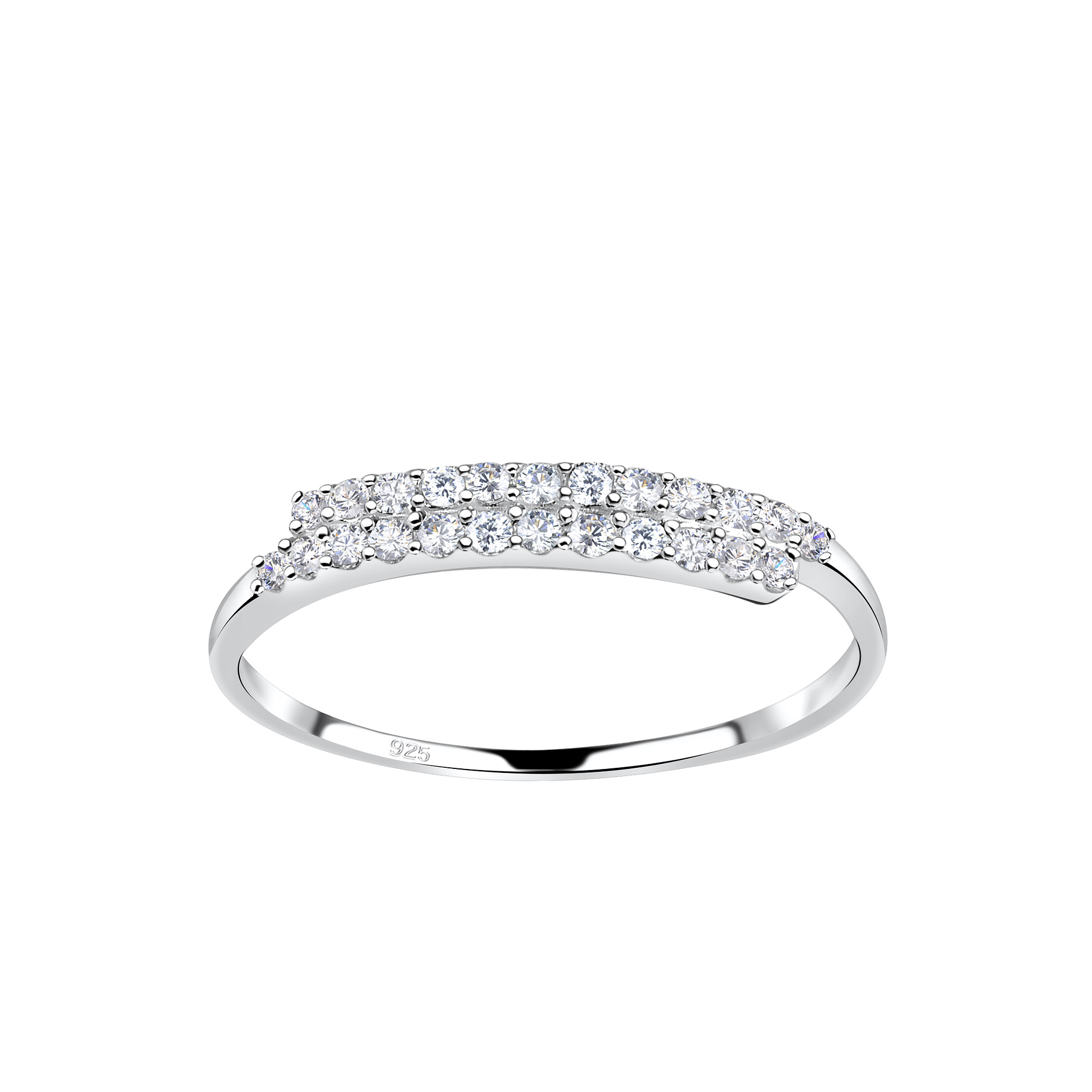 925 Silver Jewelry | Silver Line Ring - 19220