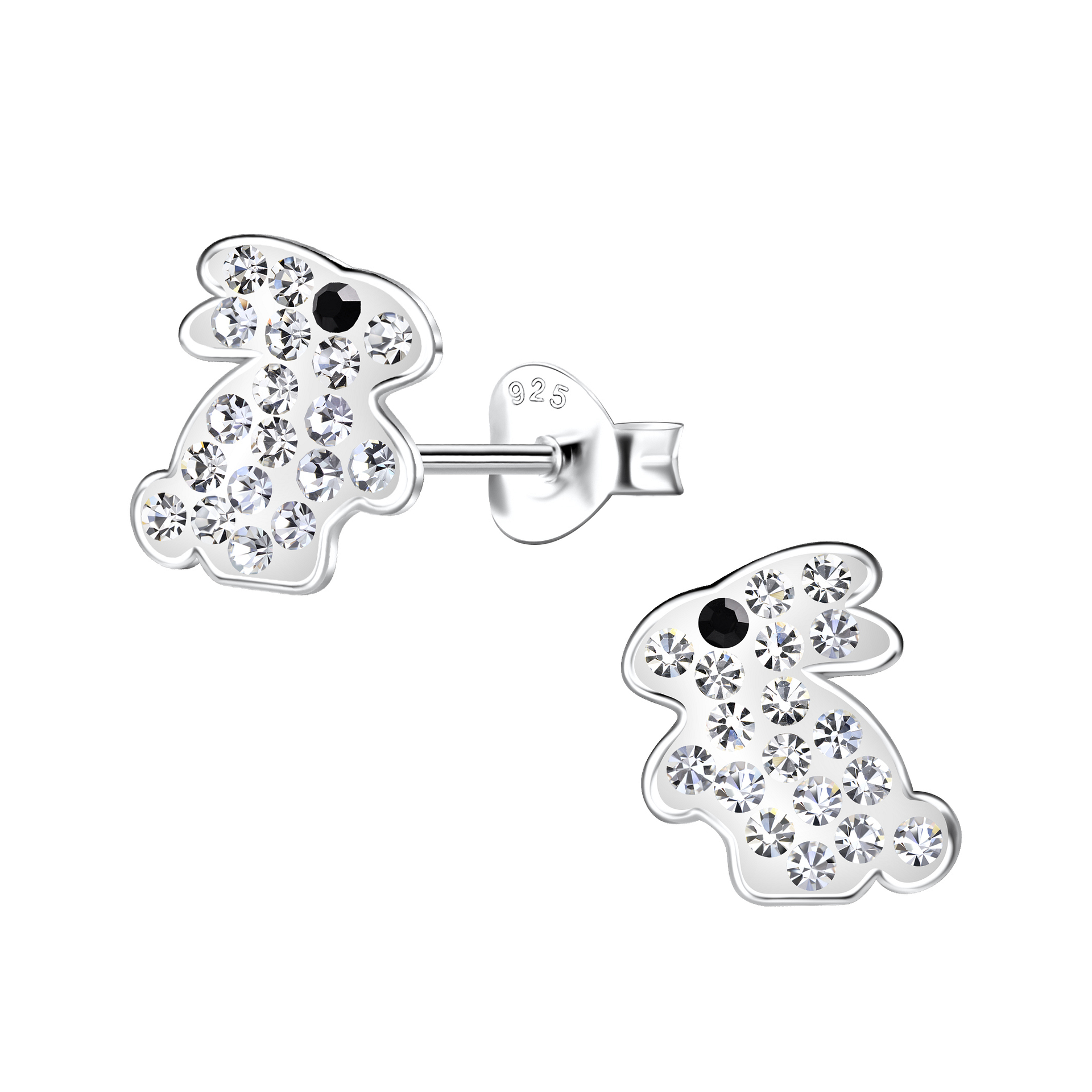 925 Silver Jewelry | Silver Rabbit Stud Earrings - 20549