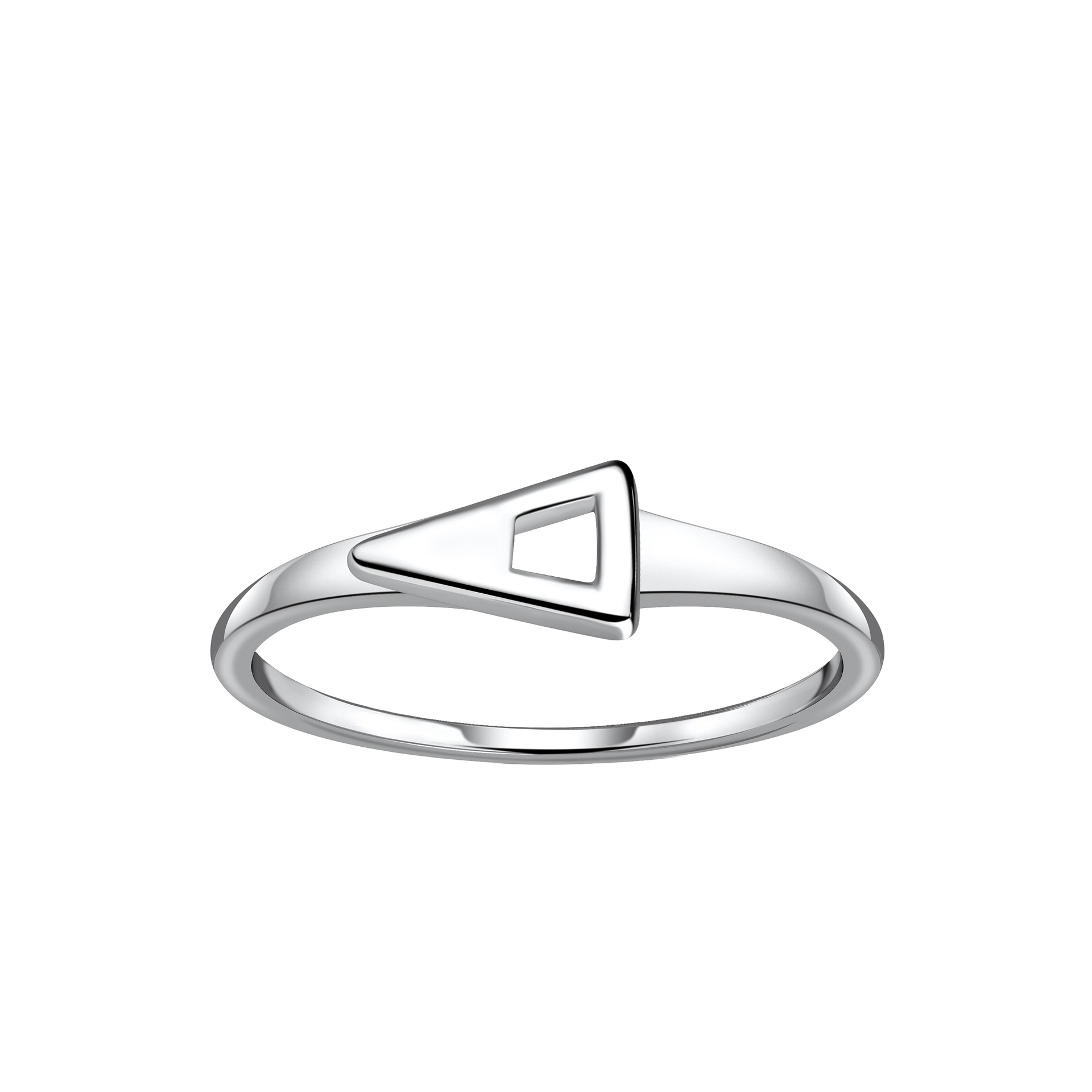 925 Silver Jewelry | Silver Triangle Ring - 21259