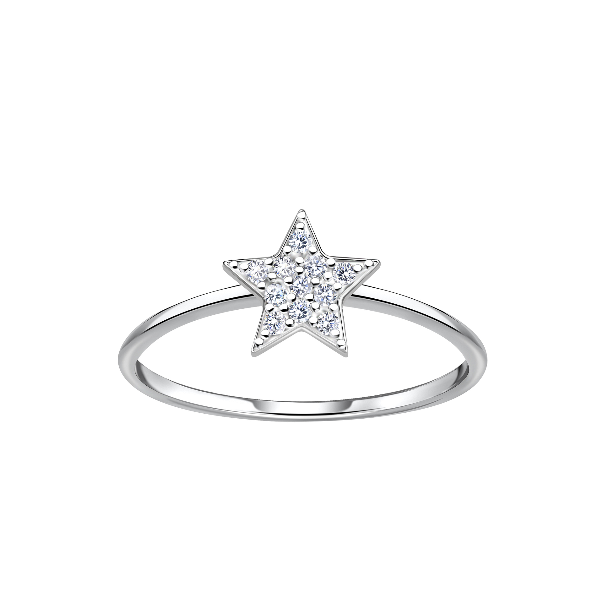 925 Silver Jewelry | Silver Star Ring - 23328