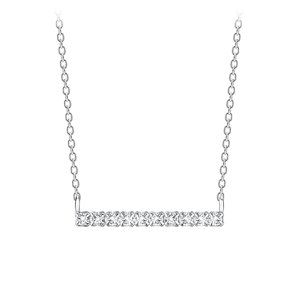 925 Silver Jewelry Silver Bar Necklace 4706