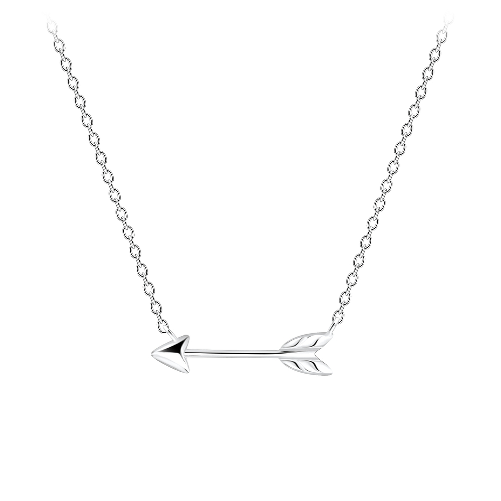 925 Silver Jewelry | Silver Arrow Necklace - 8682