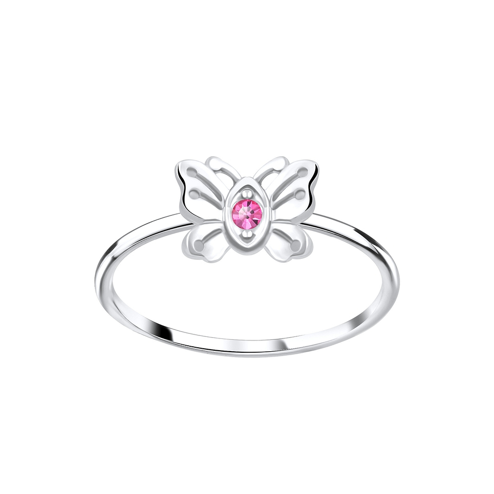 Cute Butterfly 925 Silver Platinum Finish Bracelet for Girls