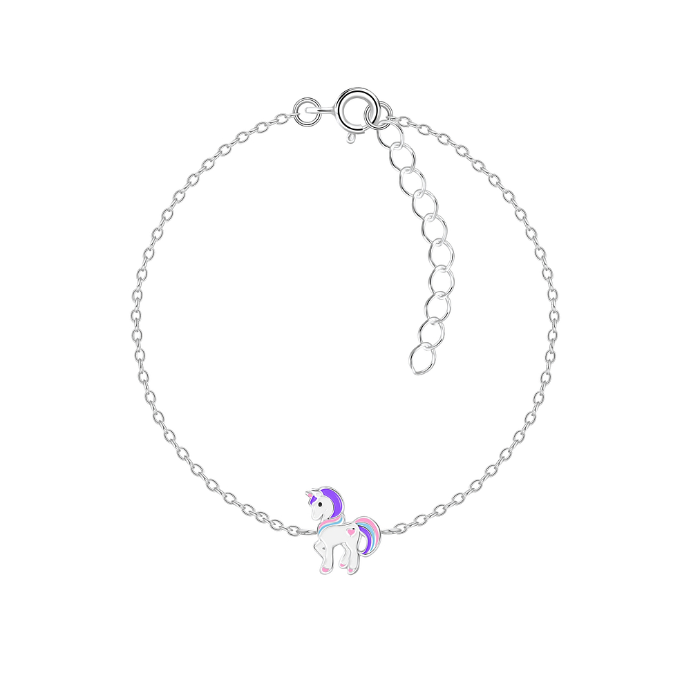 925 Silver Jewelry  Silver Unicorn Bracelet - 7372