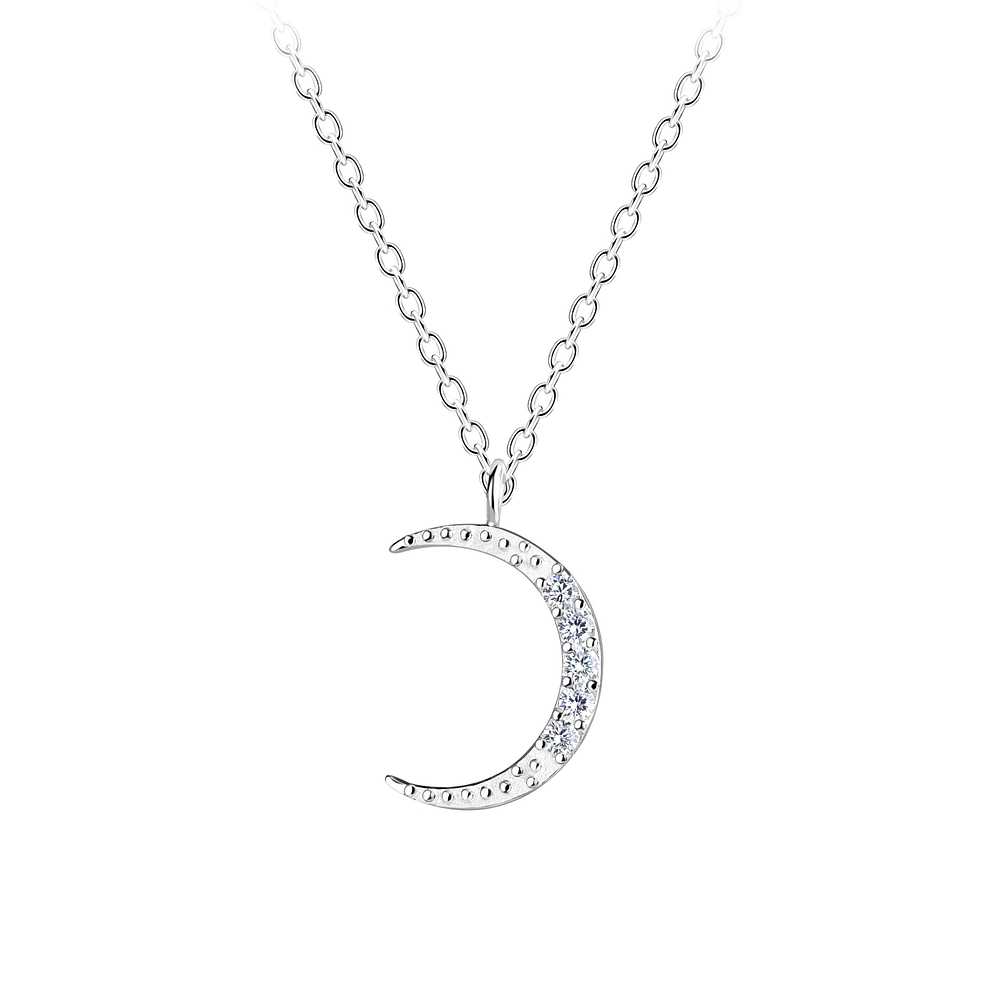 925 Silver Jewelry | Silver Moon Necklace - 16383