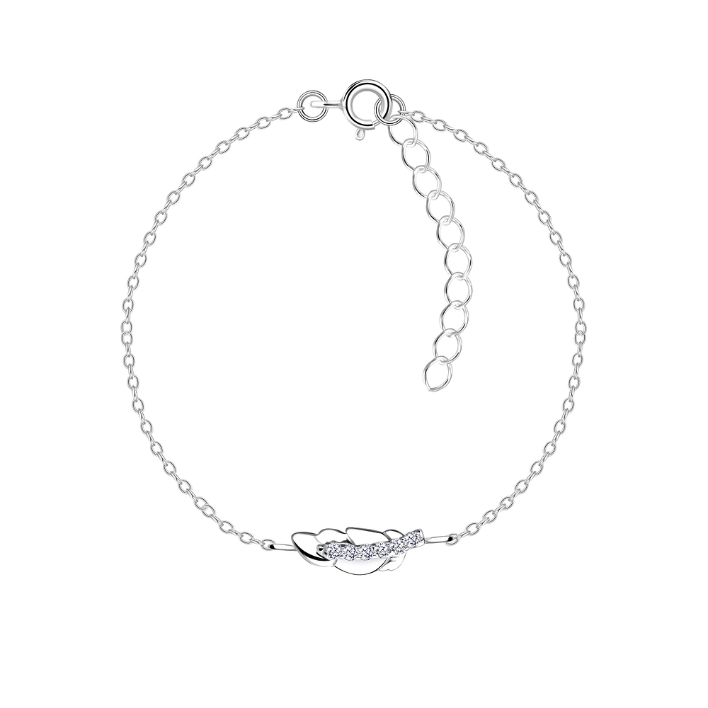 Wholesale Silver Feather Bracelet