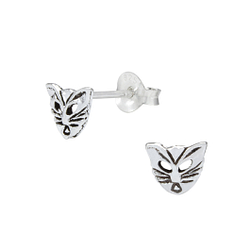 Wholesale Silver Mask Stud Earrings