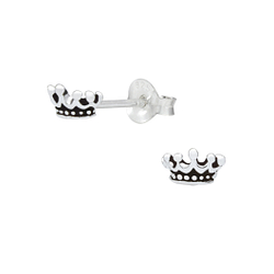 Wholesale Silver Crown Stud Earrings