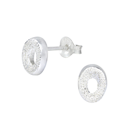 Wholesale Silver Oval Stud Earrings