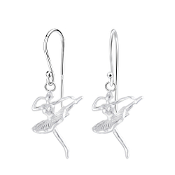 Wholesale Silver Ballet Dancer Earrings