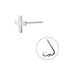 Wholesale Silver Cross Nose Stud