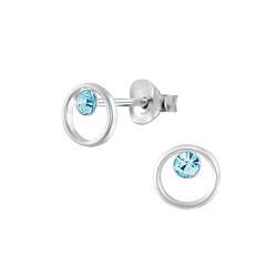 Wholesale Silver Circle Stud Earrings