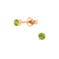 Wholesale 3mm Round Cubic Zirconia Silver Stud Earrings