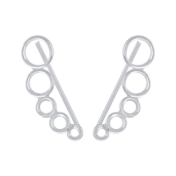 Wholesale Silver Circle Ear Climbers