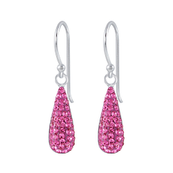 Wholesale Silver Crystal Drop Earrings