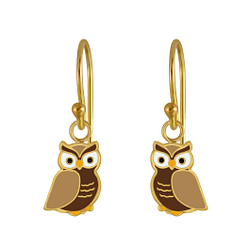 Wholesale Silver Owl Earrings