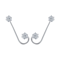 Wholesale Silver Cubic Zirconia Ear Crawlers