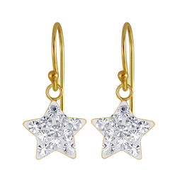 Wholesale Silver Star Crystal Earrings