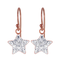 Wholesale Silver Star Crystal Earrings