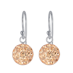 Wholesale Silver Round Crystal Earrings