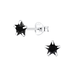 Wholesale 5mm Star Cubic Zirconia Silver Stud Earrings