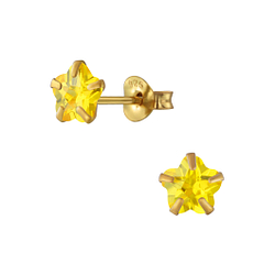 Wholesale 6mm Flower Cubic Zirconia Sliver Stud Earrings