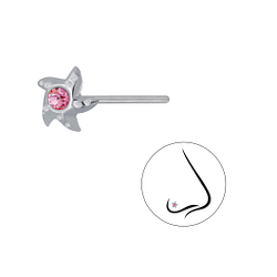 Wholesale Silver StarFish Crystal Nose Stud