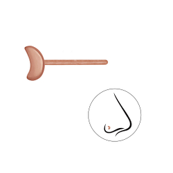 Wholesale Silver Half Moon Nose Stud