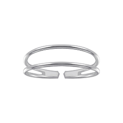 Wholesale Silver Double Line Ring