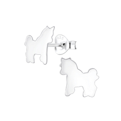 Wholesale Silver Unicorn Stud Earrings
